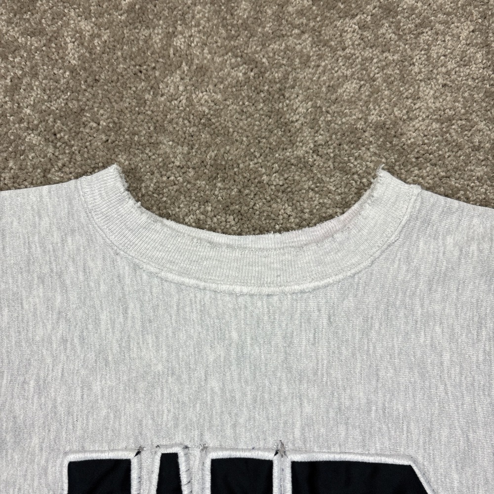 Vintage 90s Rugged Sweats WB Bobcats Reverse Weave Distressed Sweatshirt Large‎ - Picture 5 of 16